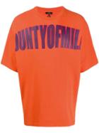 Marcelo Burlon County Of Milan Oversized Logo Print T-shirt - Orange
