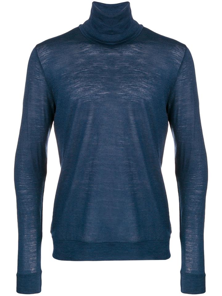 Nuur Roll Neck Sweater - Blue