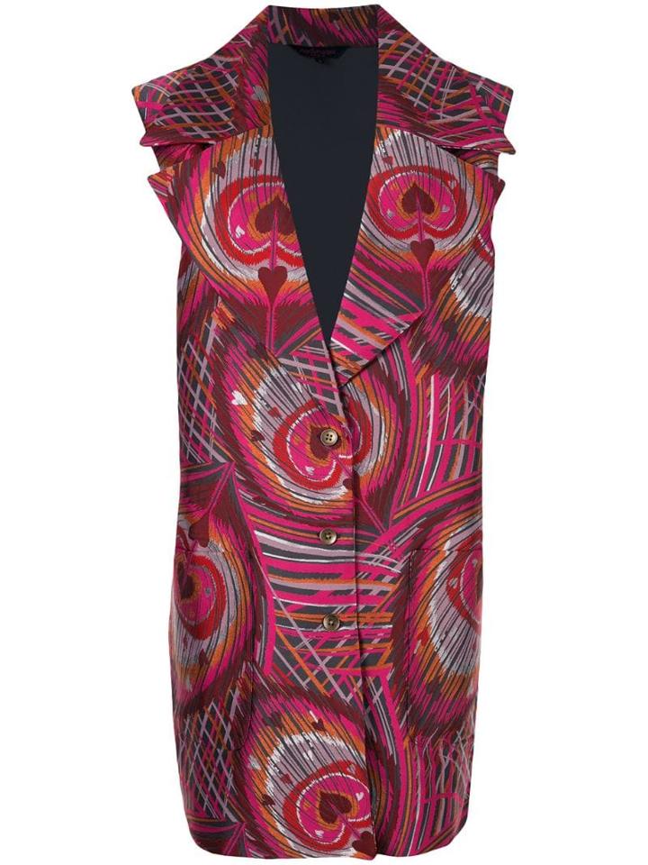 Manish Arora Psychedelic Heart Print Gilet - Pink