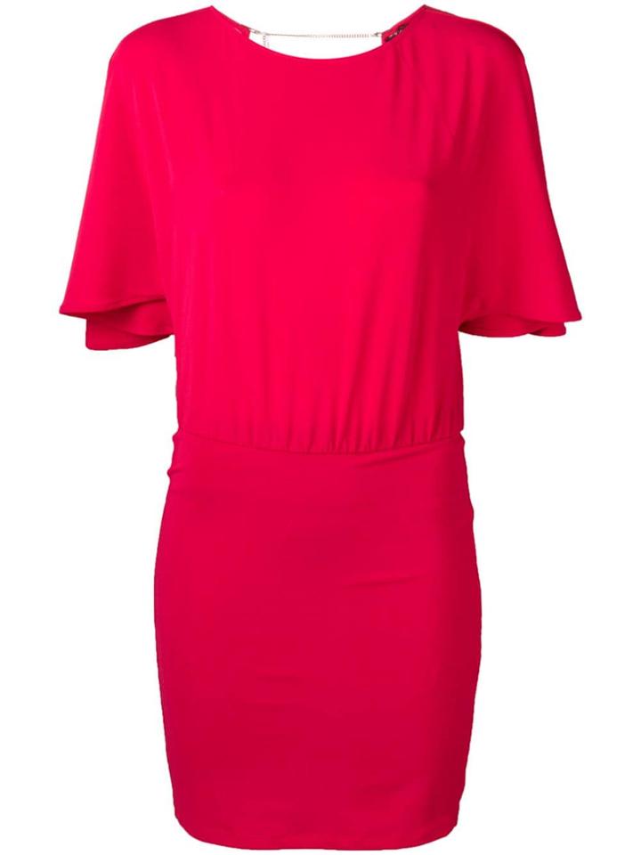 Patrizia Pepe Flutter Sleeve Dress - Pink