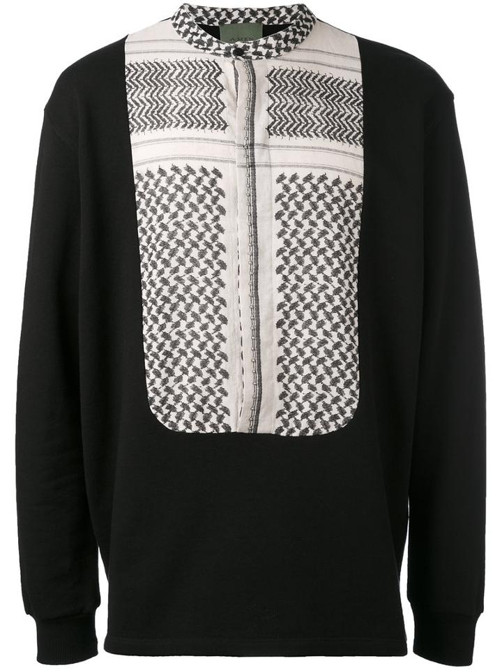 Amen - Band Collar Sweatshirt - Men - Cotton - 50, Black, Cotton