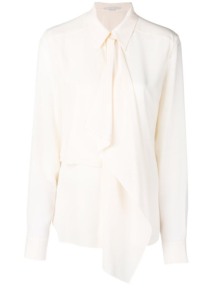 Stella Mccartney - Scarf Silk Blouse - Women - Silk - 40, Nude/neutrals, Silk