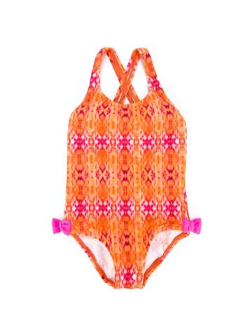 Heidi Klein Kids 'clara' Swim Suit, Girl's, Size: 6 Yrs, Yellow/orange