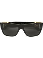Versace Eyewear Gold Detail Sunglasses - Black