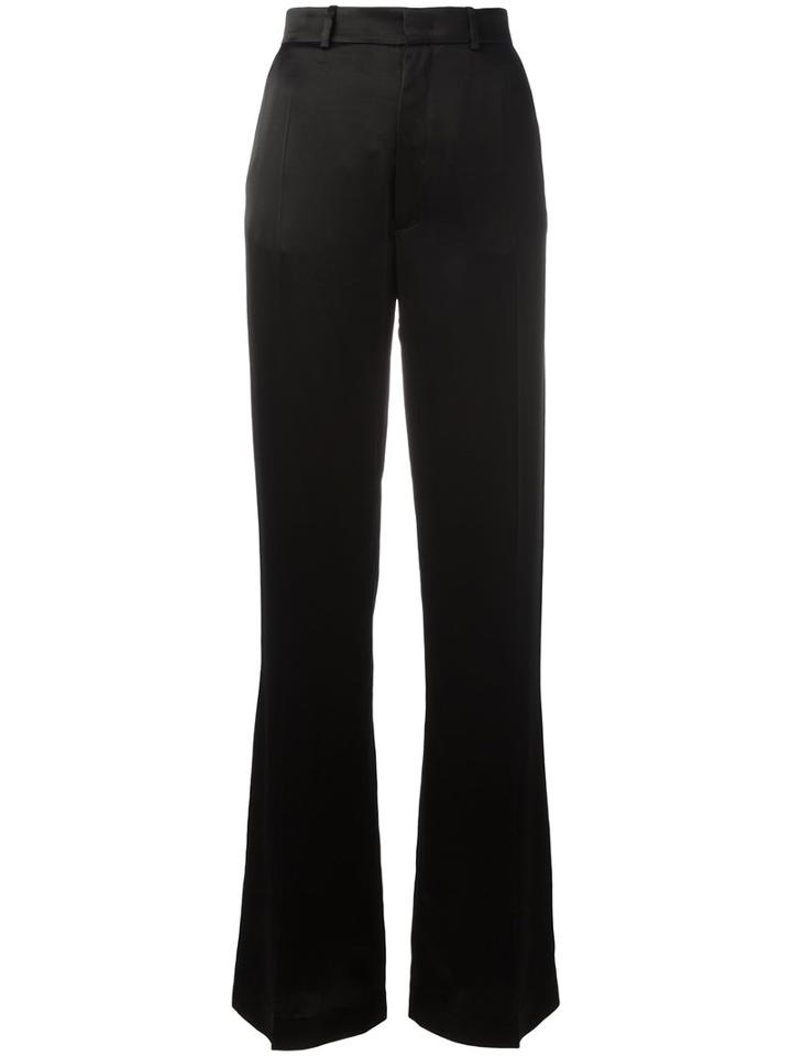 Joseph Classic Palazzo Pants, Women's, Size: 38, Black, Cupro/rayon/viscose