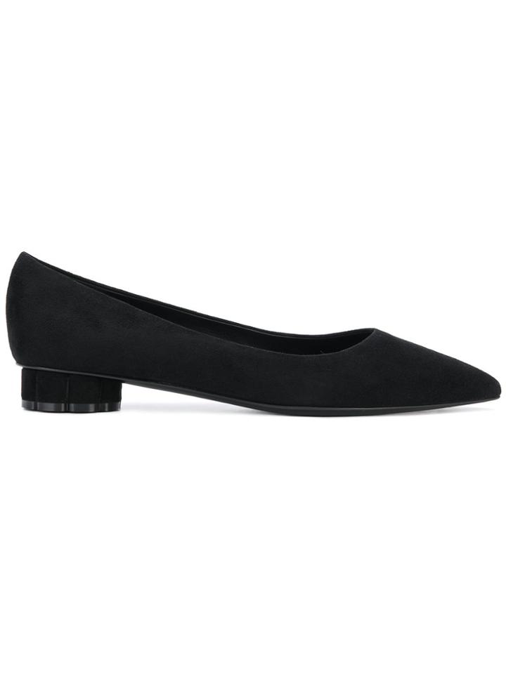 Salvatore Ferragamo Pointed Toe Ballerina Pumps - Black