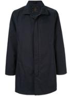 49 Winters Zipped Fitted Trench Coat - Blue