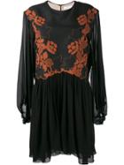 Chloé Floral Embroidered Dress - Black