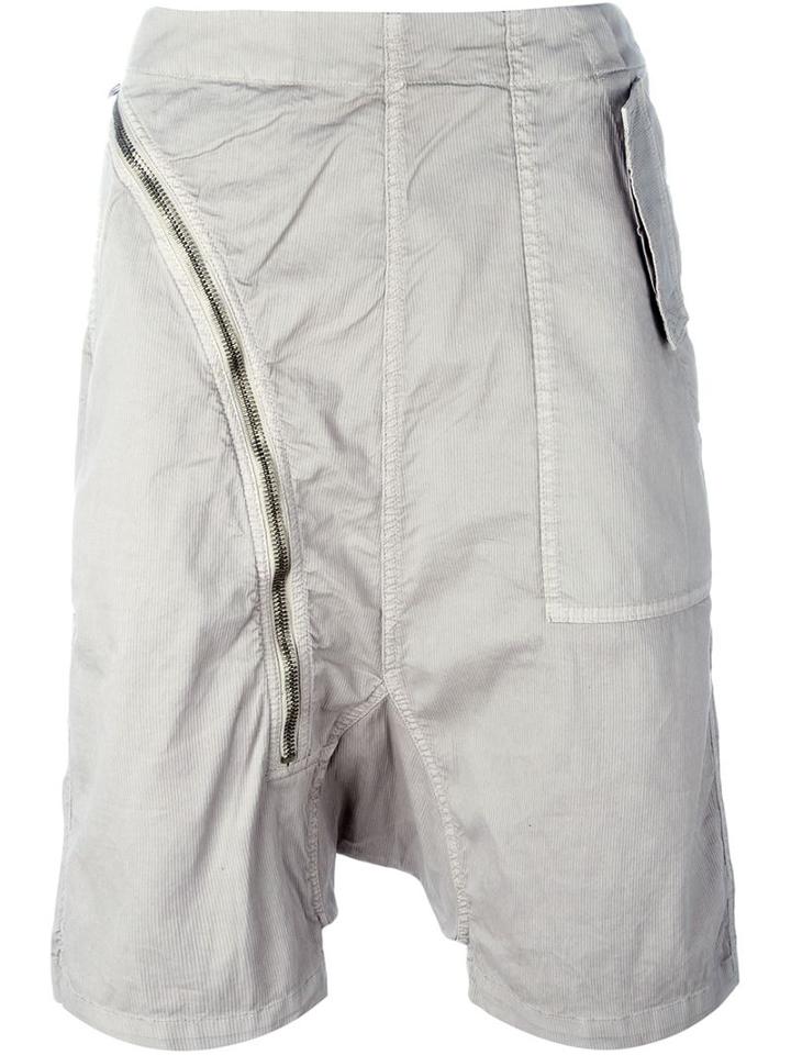 Rick Owens Drkshdw Asymmetric Zip Shorts