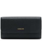 Versace Logo Continental Wallet - Black