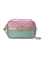 Gucci Laminated Leather Small Shoulder Bag - Pink & Purple