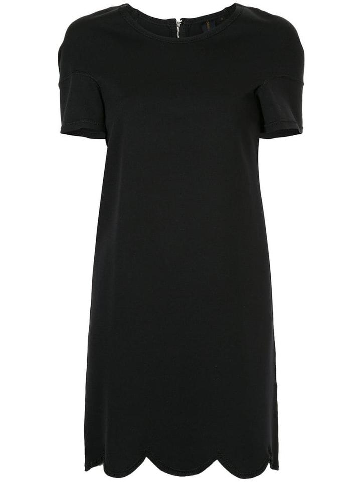 Comme Des Garçons Pre-owned Scalloped Short Dress - Black