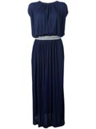 Bellerose Belted Maxi Dress, Women's, Size: Iii, Blue, Viscose