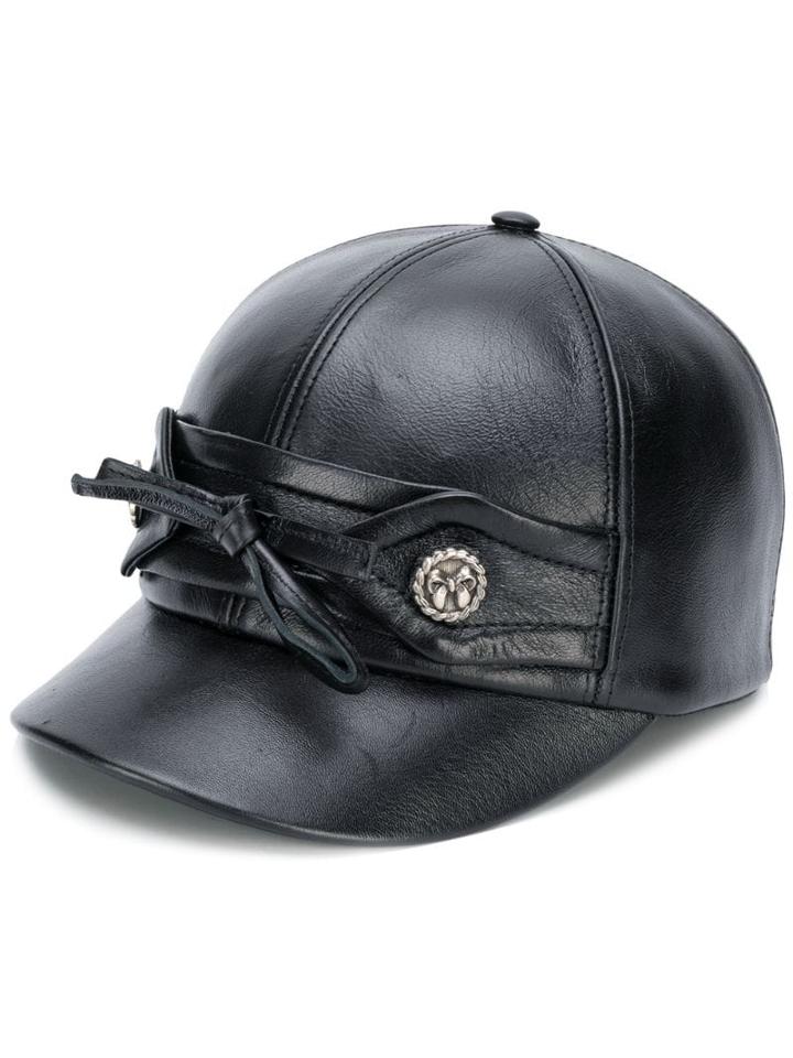 Miu Miu Bow Detail Cap - Black