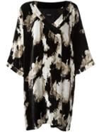 Marcelo Burlon County Of Milan Bleached Velvet Dress, Women's, Size: Small, Black, Viscose/silk/polyester