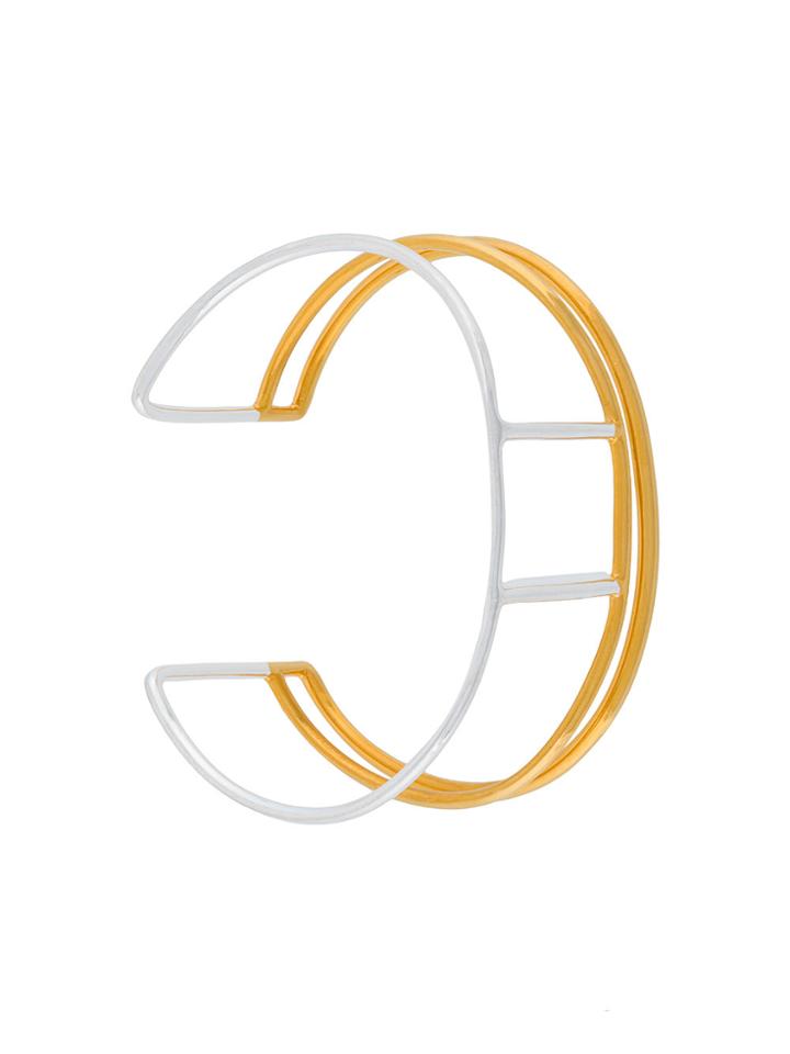 Maya Magal Two Tone Bangle - Metallic