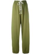 Fenty X Puma - Lace-up Detail Sweatpants - Women - Cotton/polyester/spandex/elastane - Xs, Green, Cotton/polyester/spandex/elastane