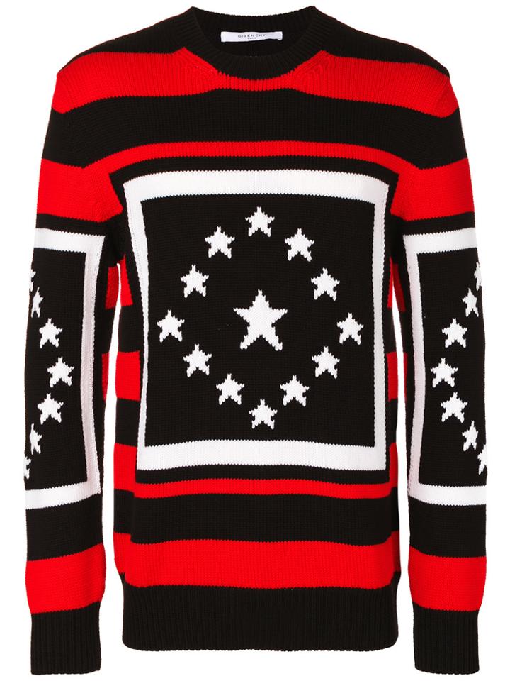Givenchy Contrast Knitted Sweater - Black