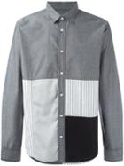 Soulland 'miller' Patchwork Shirt, Men's, Size: Xl, Black, Cotton