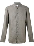 Armani Collezioni - Casual Linen Shirt - Men - Linen/flax - M, Green, Linen/flax