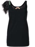 No21 Feather Embellished Tank Top - Black