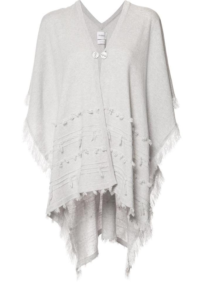 Barrie Fringe Trim Cardigan, Women's, Grey, Cashmere