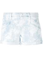 Paige Tie-dye Denim Shorts, Women's, Size: 27, Blue, Cotton/polyester/spandex/elastane