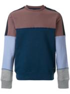 Ps By Paul Smith Colour Block Panelled Sweatshirt - Blue