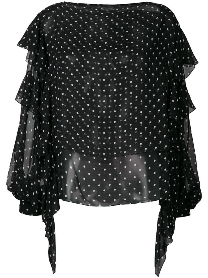 Alexandre Vauthier Polka Dot Blouse - Black