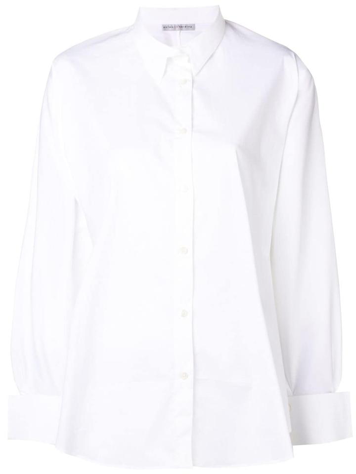 Palmer / Harding Draped Back Buttoned Shirt - White