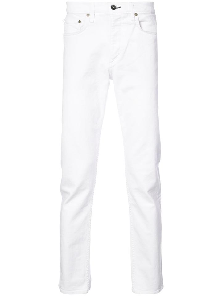 Rag & Bone Straight Leg Jeans - White
