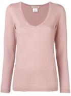 Blanca V-neck Jumper - Pink