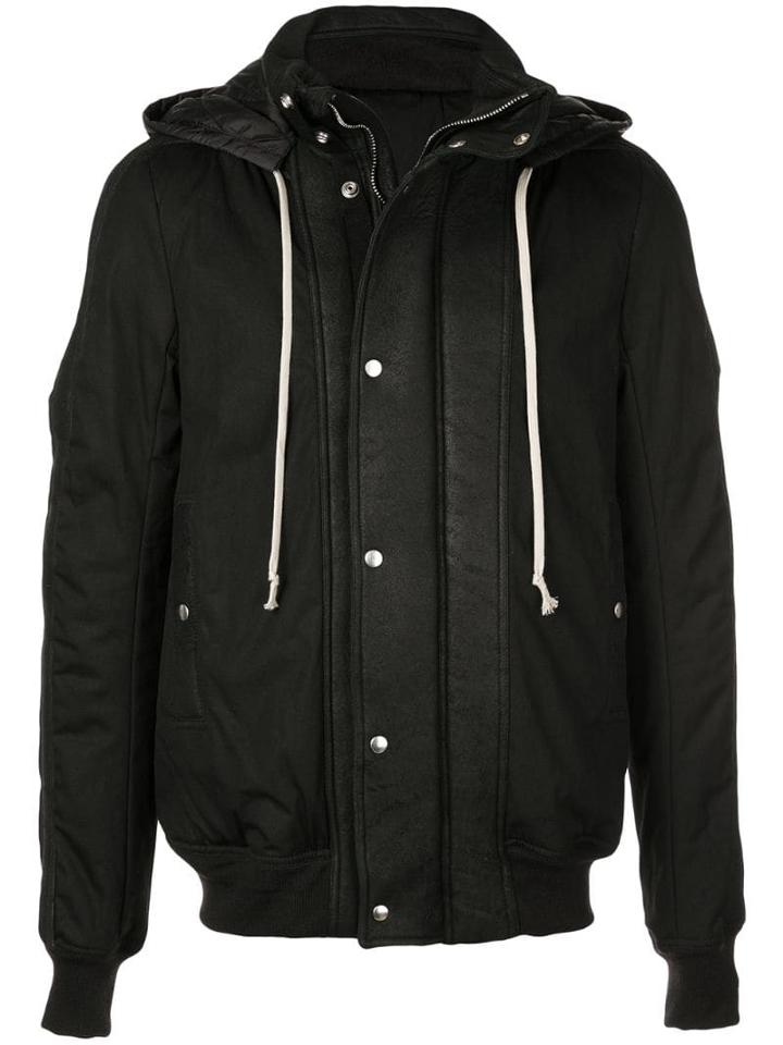 Rick Owens Dustulator Hooded Jacket - Black