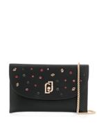 Liu Jo Jewelled Flap Clutch - Black