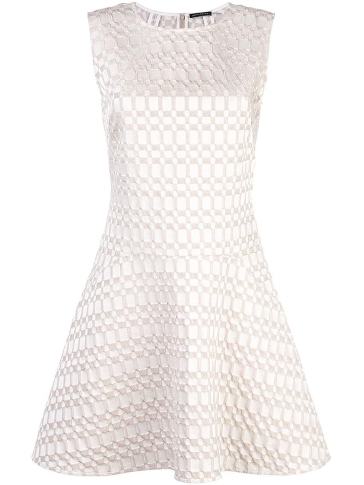 Josie Natori Jacquard Fit And Flare Dress - White