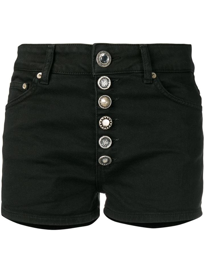 Dondup Buttoned Denim Shorts - Black