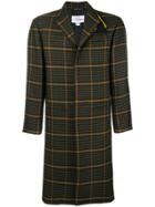Oamc Check Pattern Coat - Green