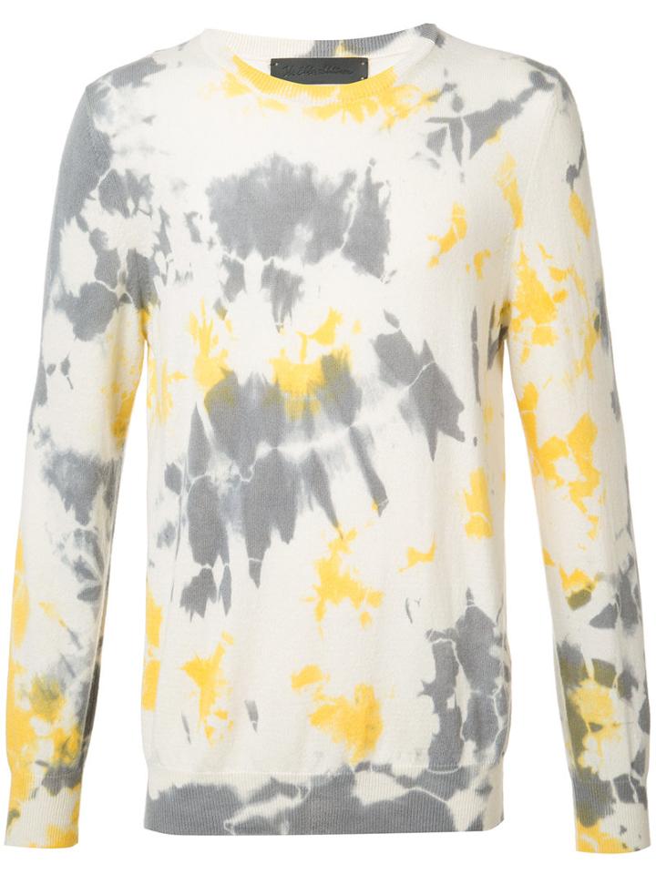 The Elder Statesman Cashmere Tie Dye Jumper, Adult Unisex, Size: Medium, White, Cashmere