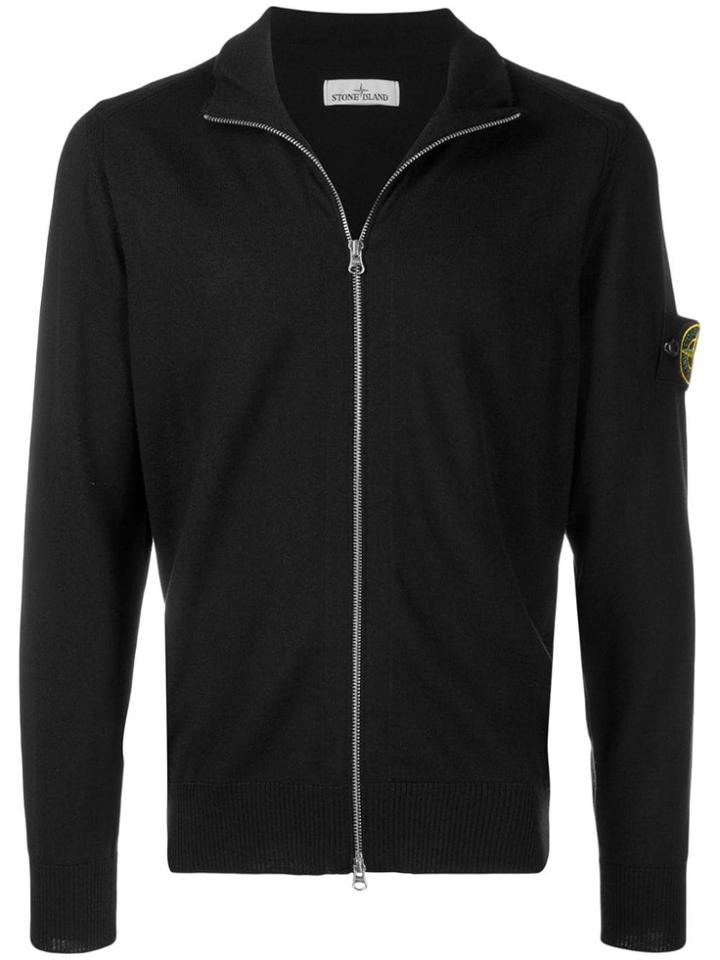 Stone Island Zipped Cardigan - Black