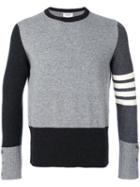 Thom Browne - Graphic Striped Sweater - Men - Cashmere - 1, Grey, Cashmere