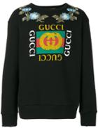 Gucci - Gg Floral Sweatshirt - Men - Cotton - L, Black, Cotton