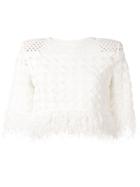 Balmain Textured-knit Sweater - White