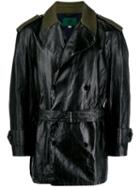 Jean Paul Gaultier Pre-owned Contrasting Short Trenchcoat - Black