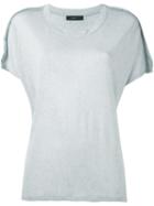 Diesel Plain T-shirt, Women's, Size: Large, Grey, Viscose