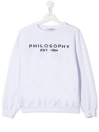 Philosophy Di Lorenzo Serafini Kids Teen Printed Logo Sweatshirt -