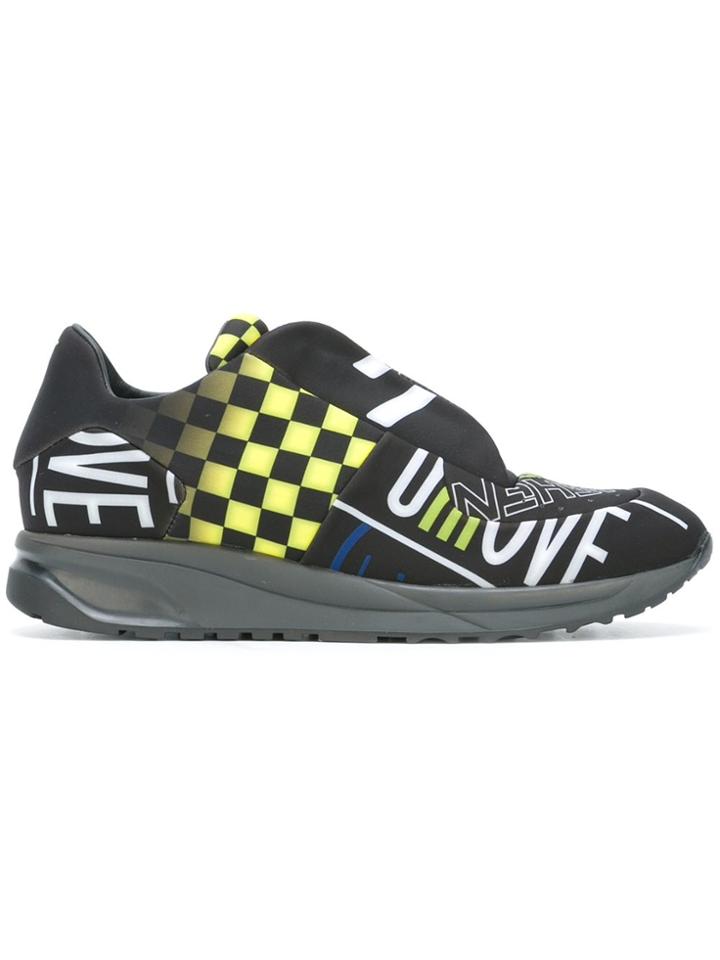 Maison Margiela Printed Concealed Vamp Sneakers - Black