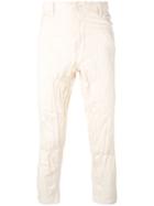 Ganryu Comme Des Garcons - Crinkled Trosuers - Men - Cotton - S, Nude/neutrals, Cotton