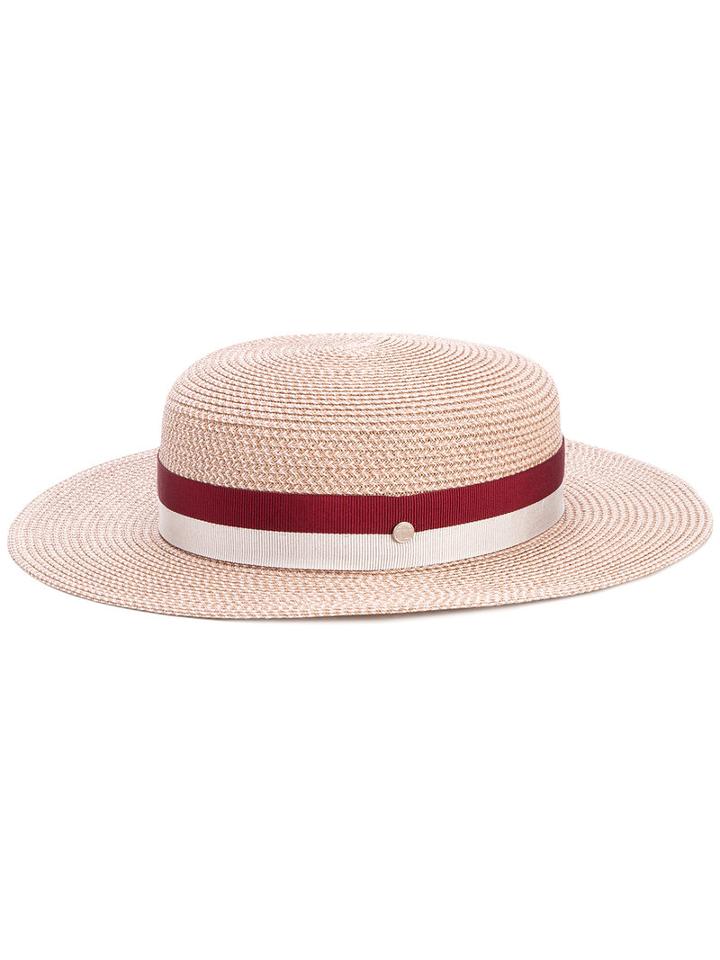 Maison Michel - Lila Hat - Women - Straw - L, Pink/purple, Straw