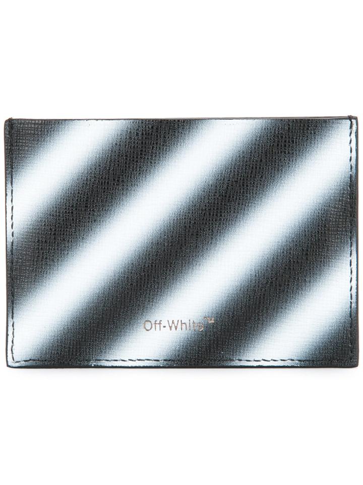 Off-white Striped Cardholder - Black