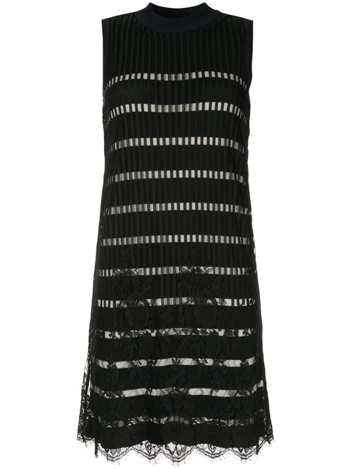 Loveless Lace Knit Mini Dress - Black